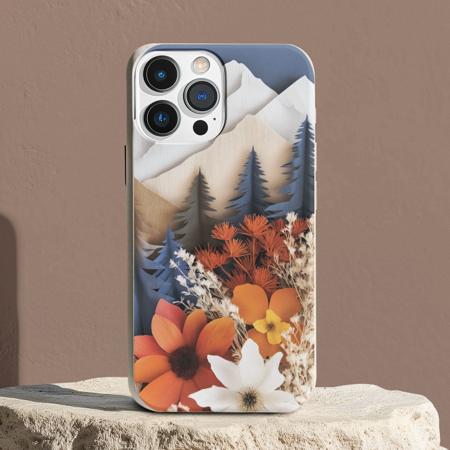 Paper Floral Mountain Bio Case