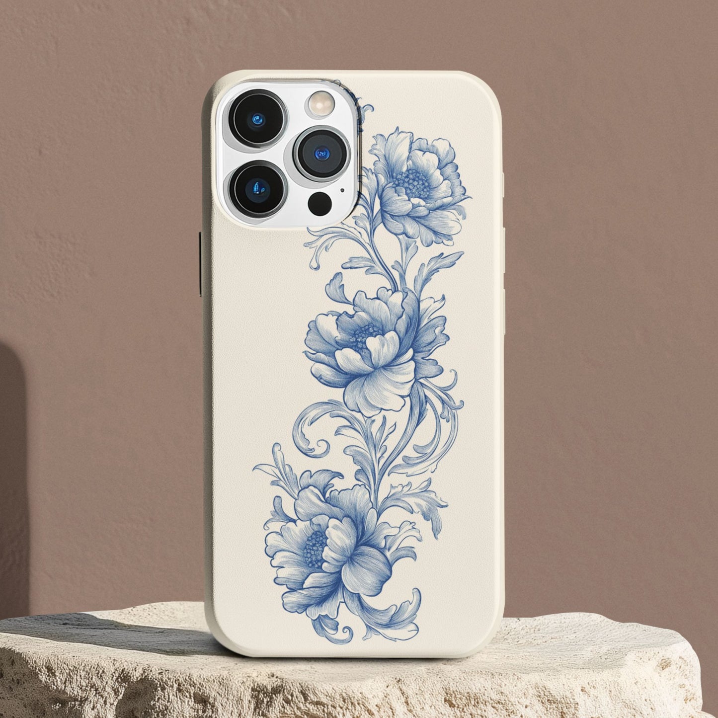 Blue Toile 3 Bio Case