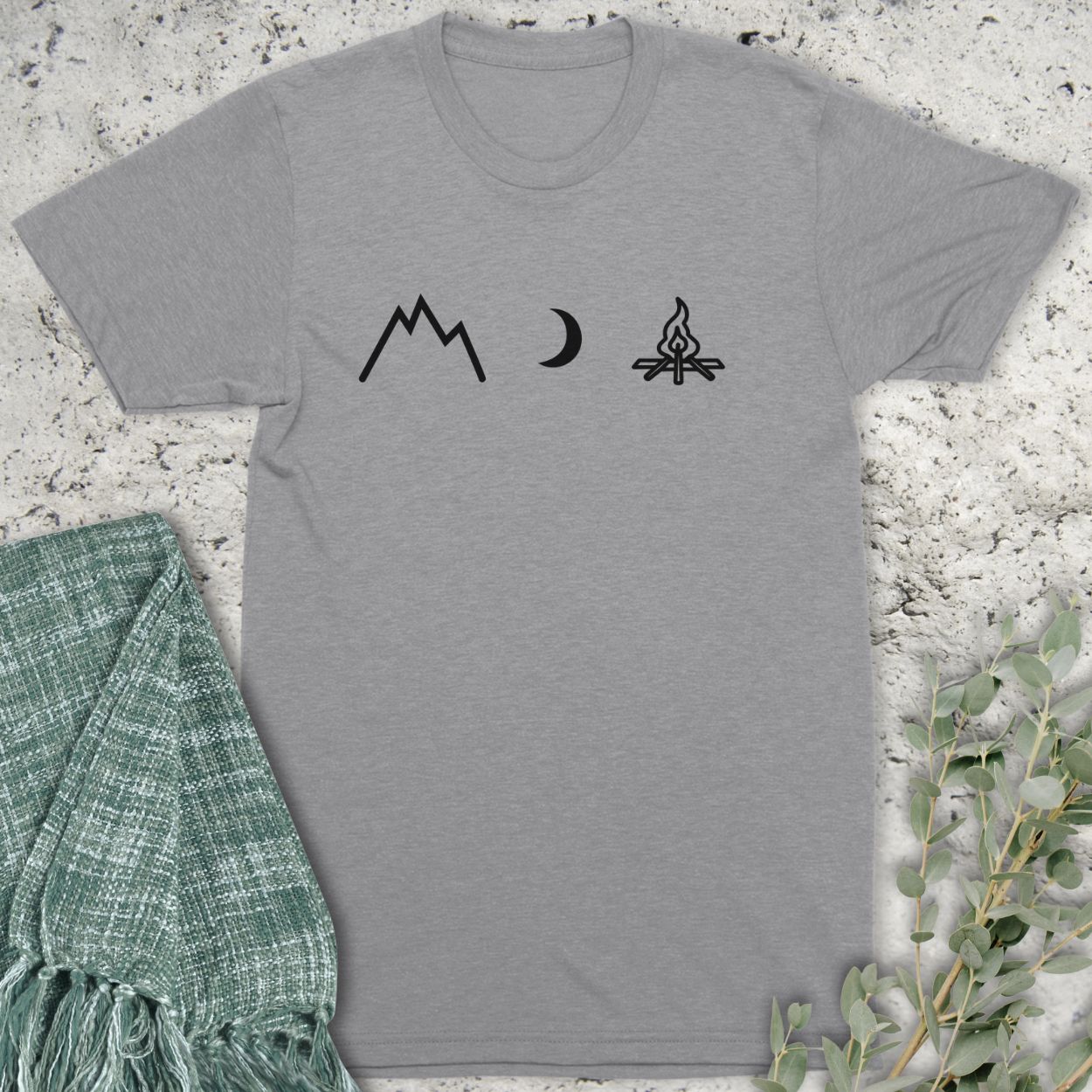 Mountain Campfire Nights Textless T-Shirt