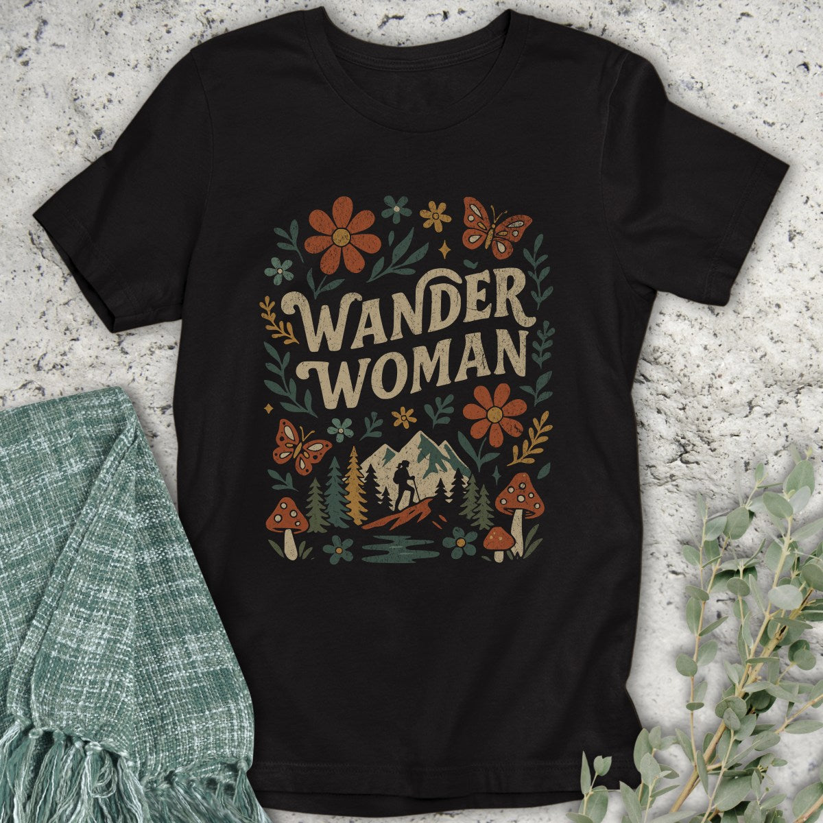 Wander Woman Floral Scene T-Shirt