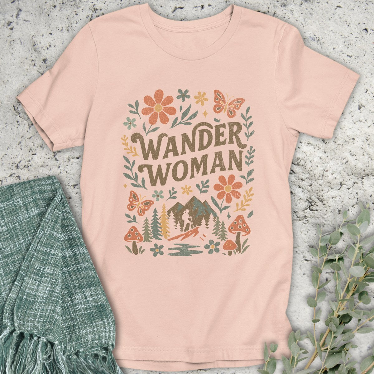 Wander Woman Floral Scene T-Shirt