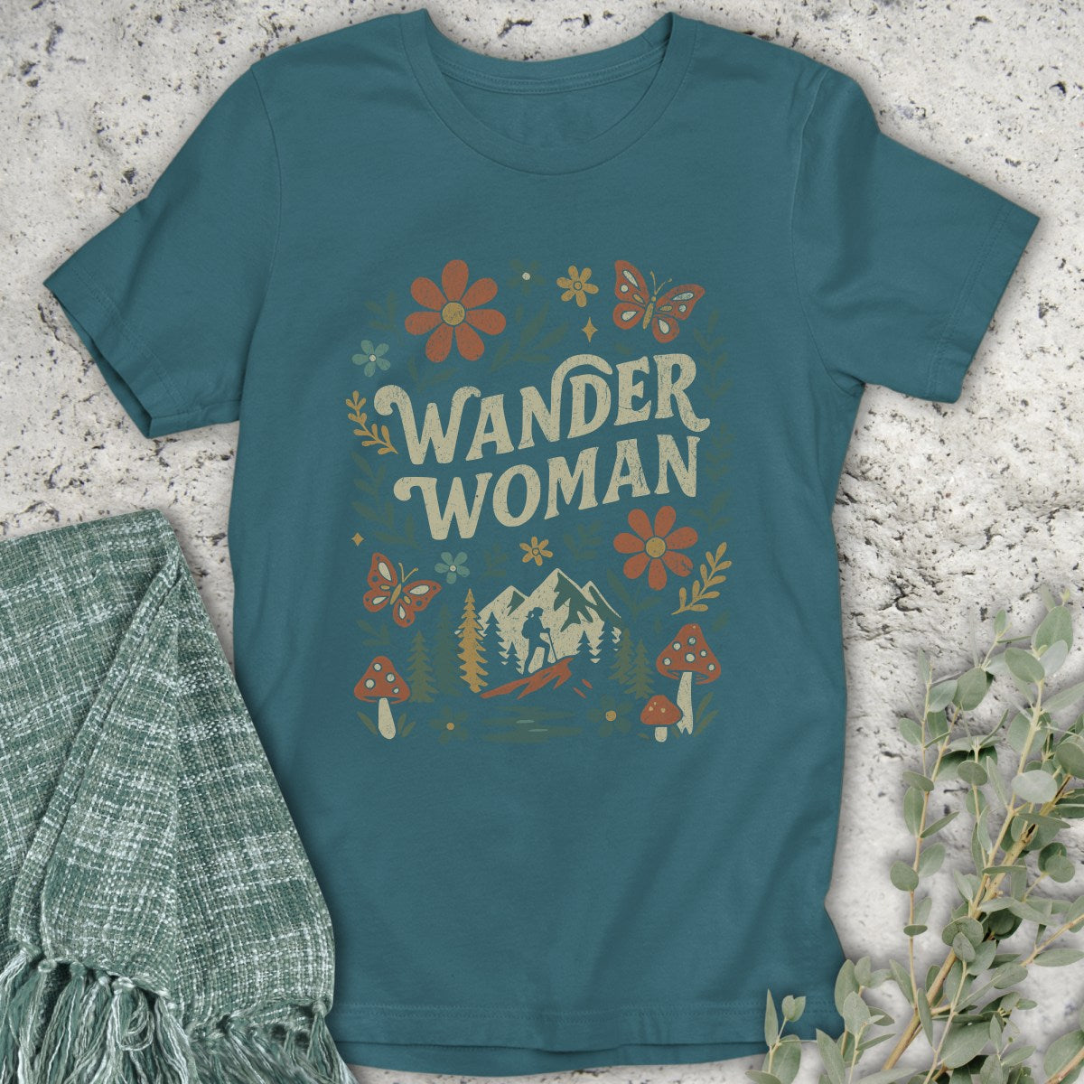 Wander Woman Floral Scene T-Shirt