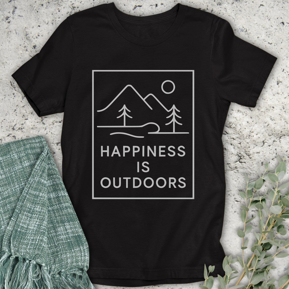 Happiness Is Outdoors Line T-Shirt