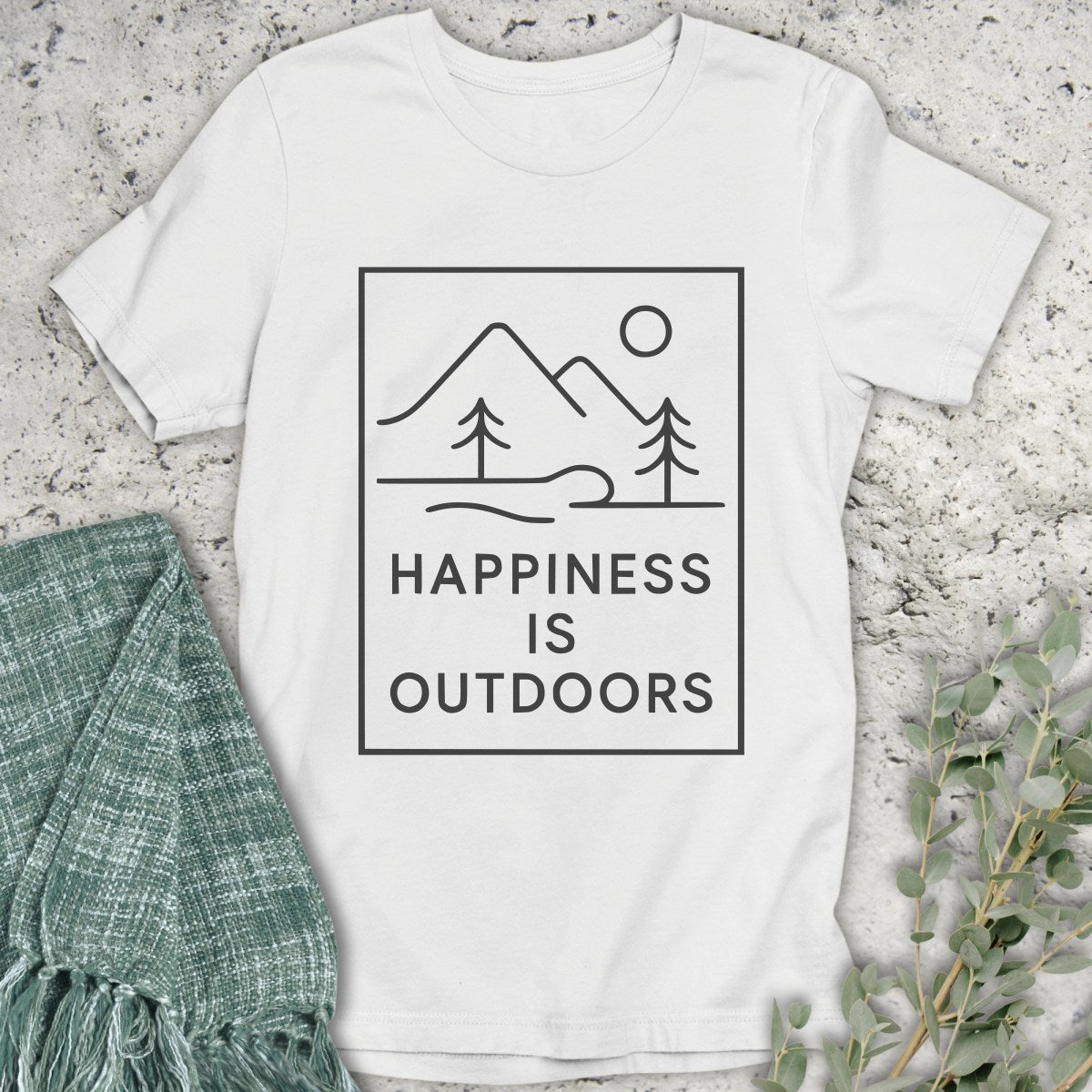Happiness Is Outdoors Line T-Shirt