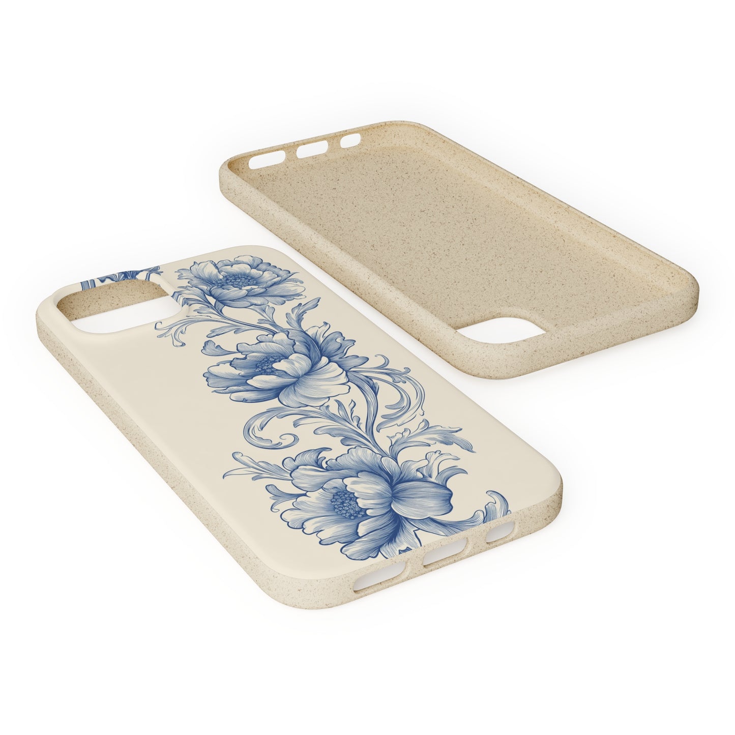 Blue Toile 3 Bio Case