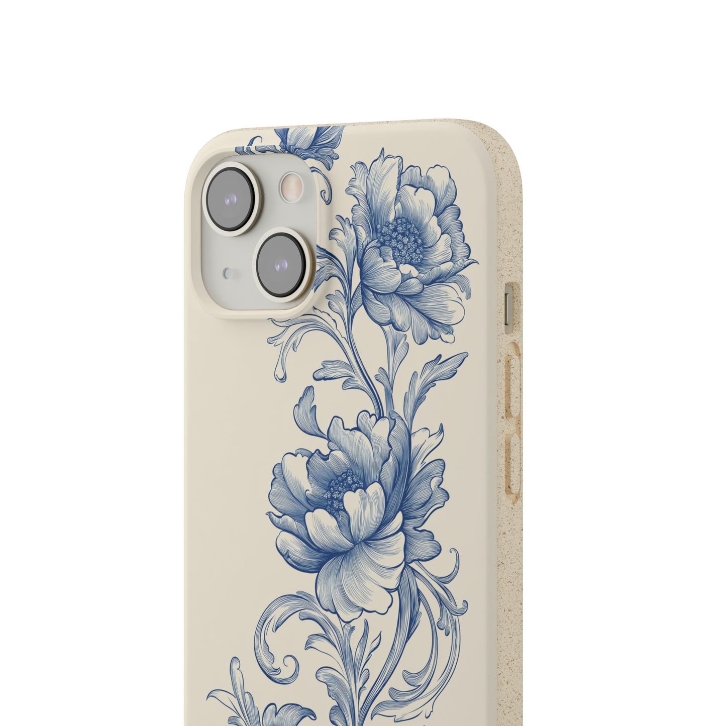 Blue Toile 3 Bio Case