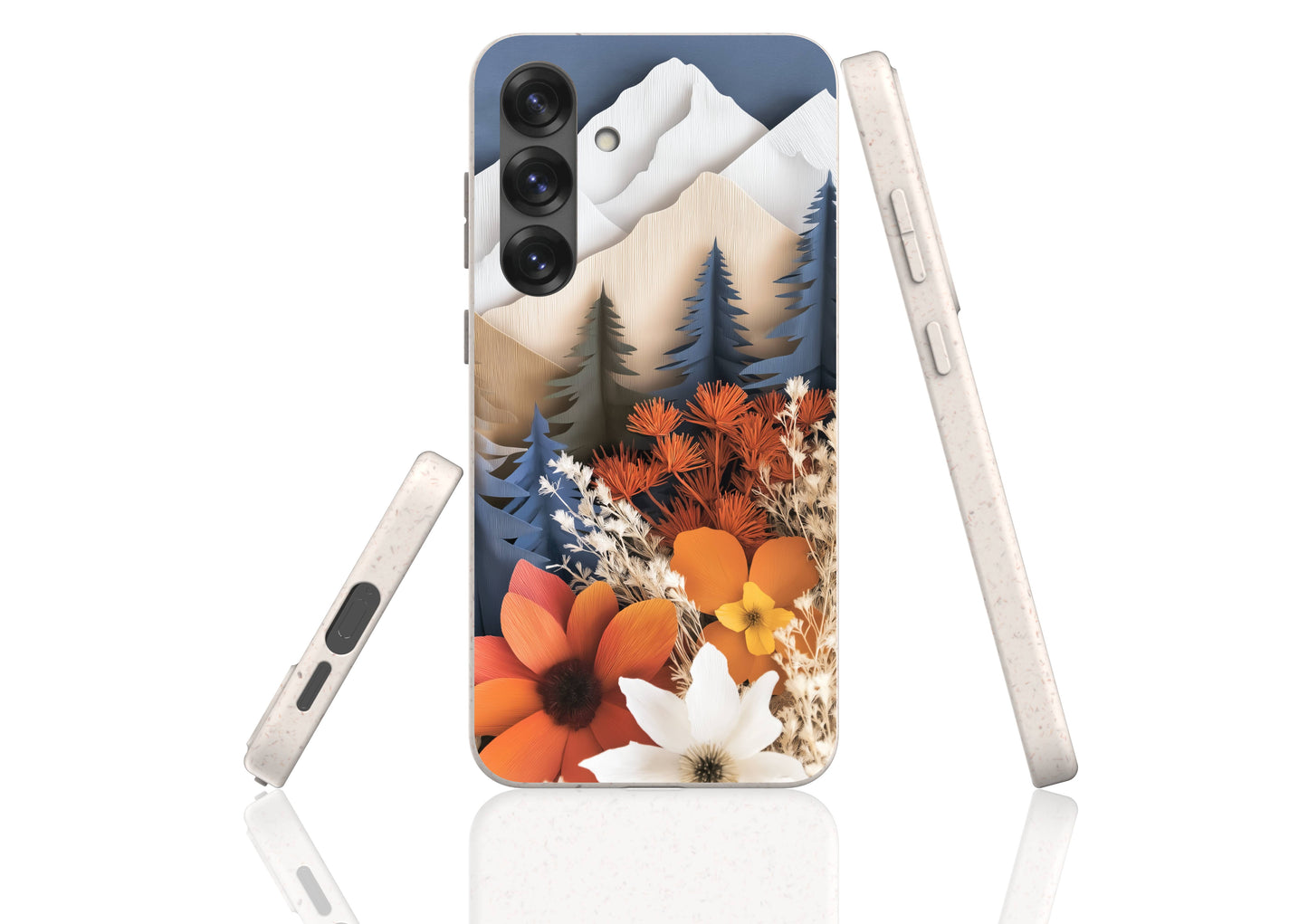 Paper Floral Mountain Bio Case