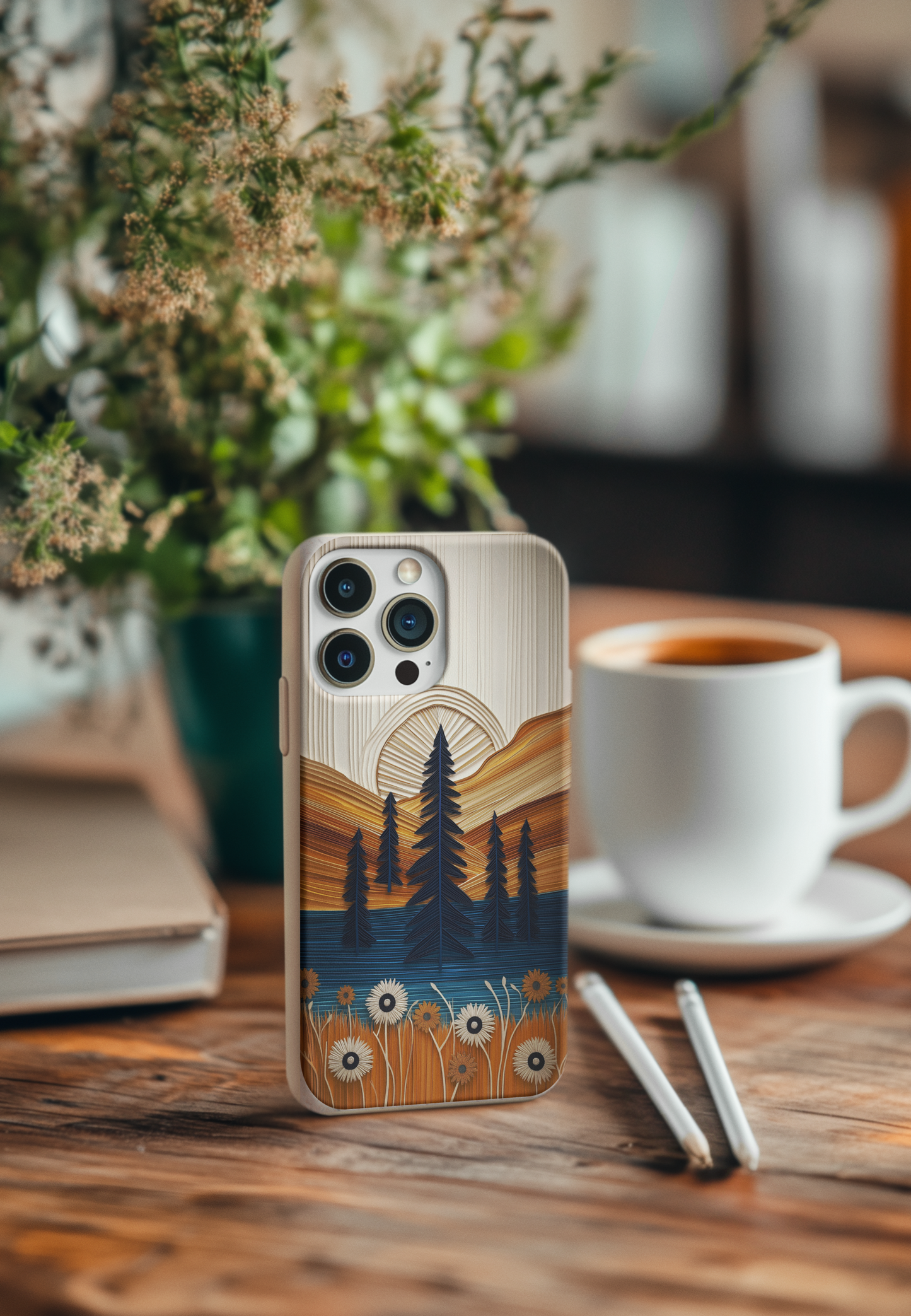 Folded Paper Mountain Bio Case