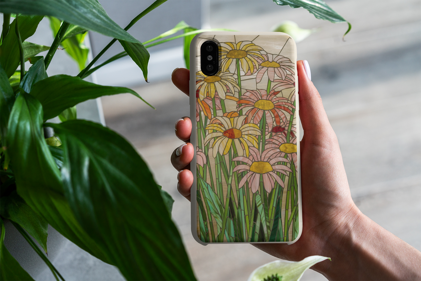 Daisy Stained Glass 2 Bio Case