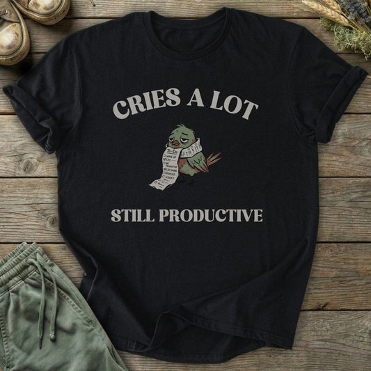 Printify T-Shirt Cries A Lot T-Shirt