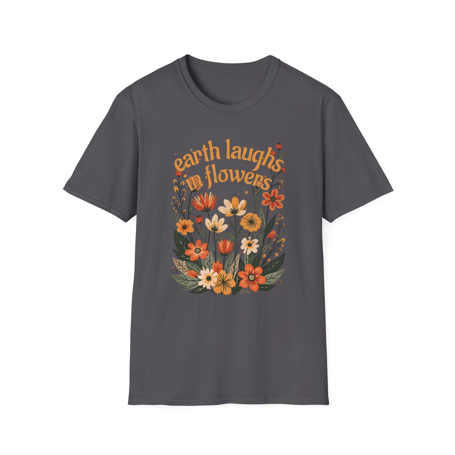 Printify T-Shirt Earth Laughs Boho T-Shirt