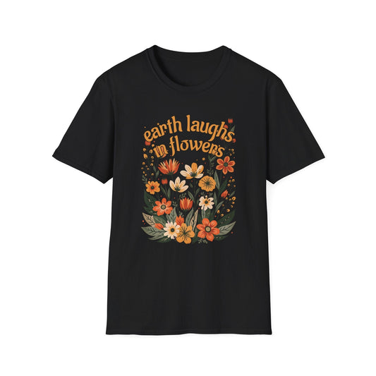 Printify T-Shirt Earth Laughs Boho T-Shirt