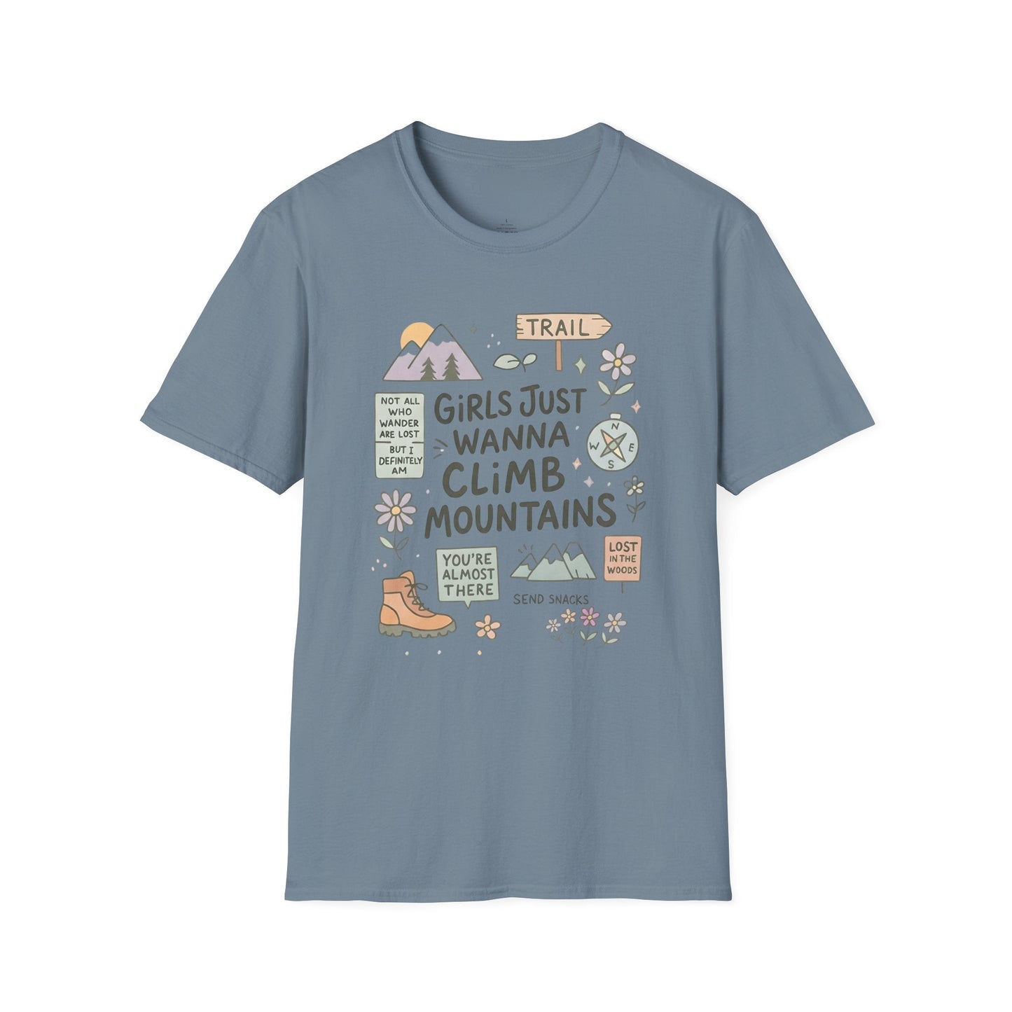 Printify T-Shirt Girls Climb Doodle T-Shirt