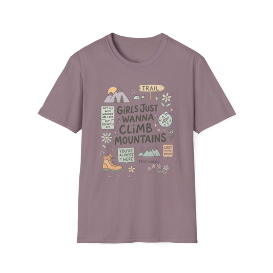 Printify T-Shirt Girls Climb Doodle T-Shirt