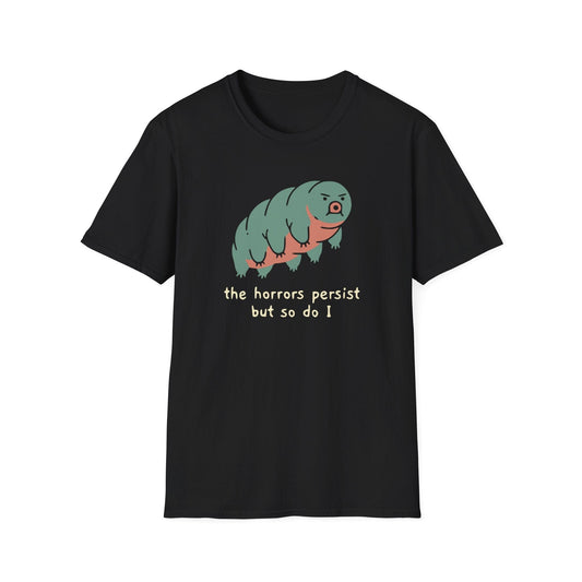 Printify T-Shirt Horrors Persist T-Shirt