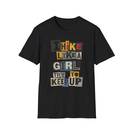 Printify T-Shirt Magazine Hike Like A Girl T-Shirt