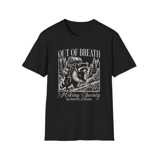 Printify T-Shirt Out of Breath Racoon T-Shirt