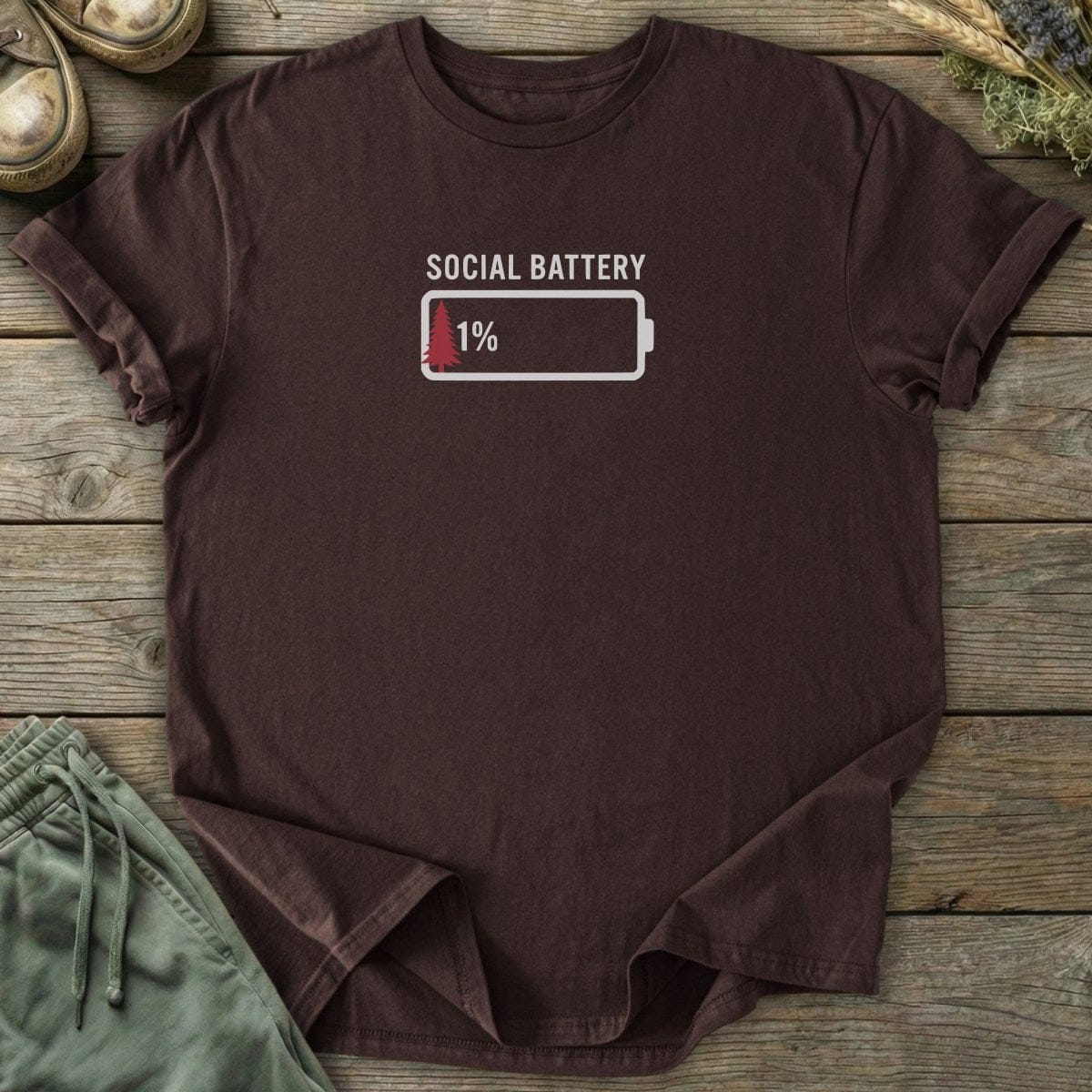 Printify T-Shirt Social Battery T-Shirt