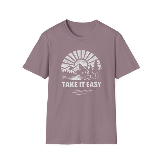 Printify T-Shirt Take It Easy Badge T-Shirt