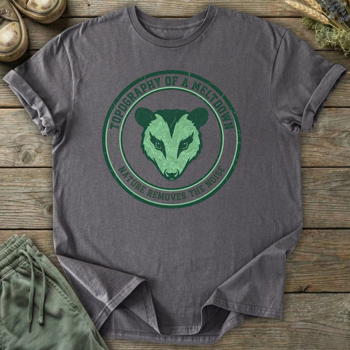 Printify T-Shirt Topography Of A Meltdown T-Shirt