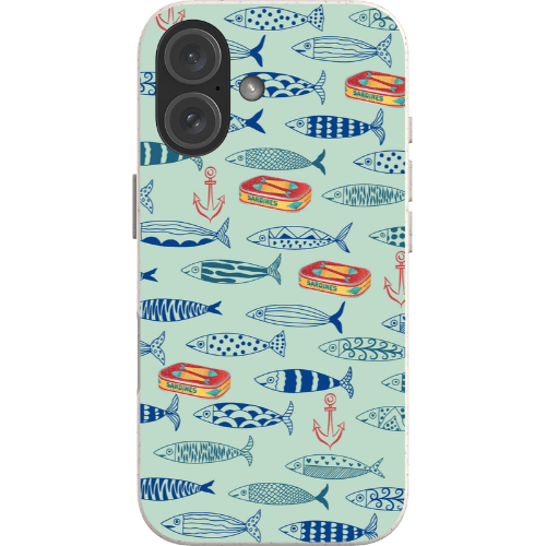 Stepping Green Phone Case Blue Sardines Bio Case