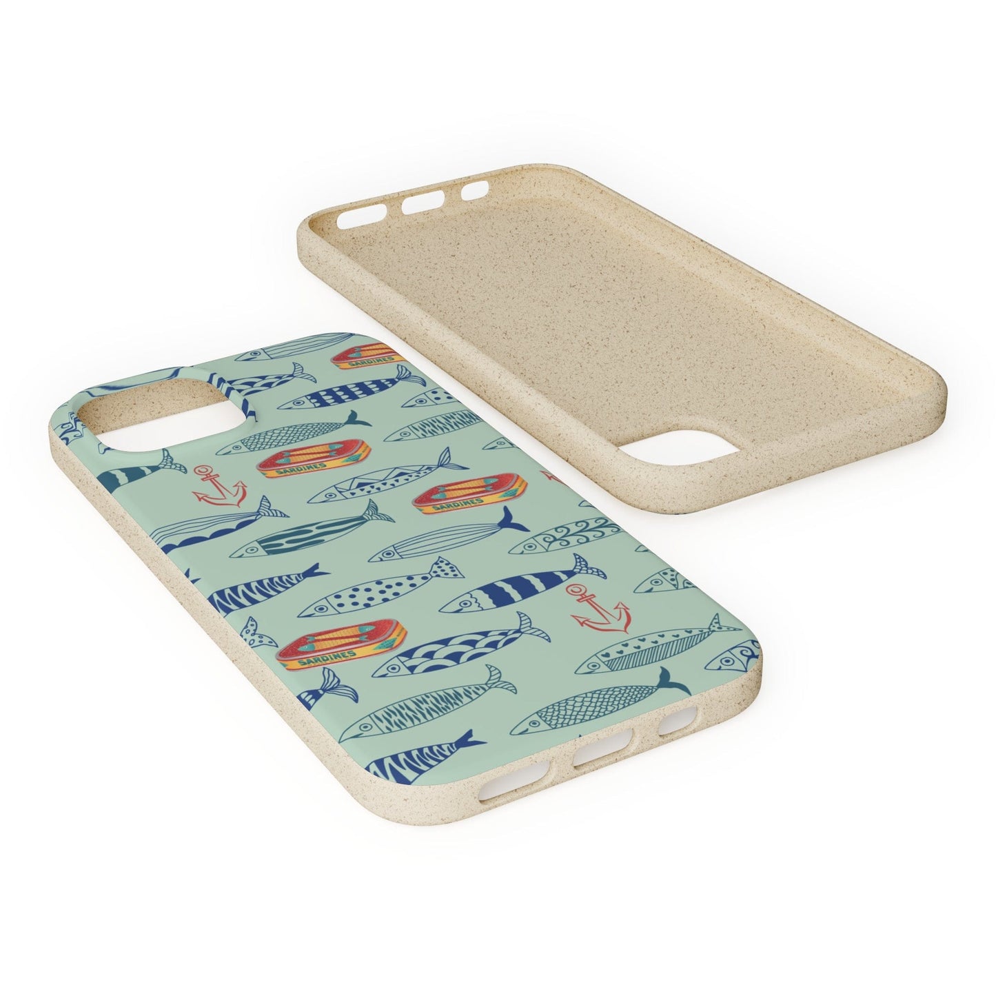 Stepping Green Phone Case Blue Sardines Bio Case
