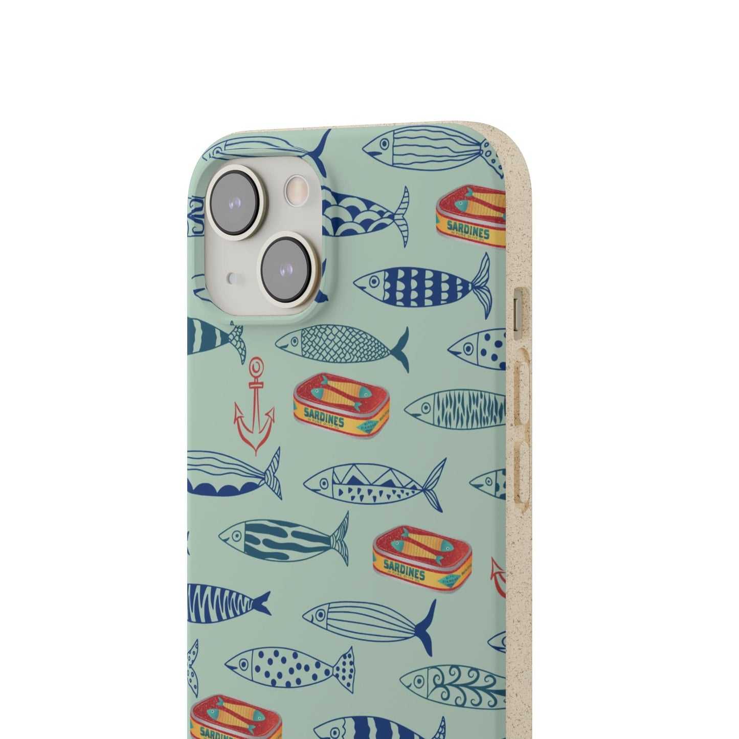 Stepping Green Phone Case Blue Sardines Bio Case
