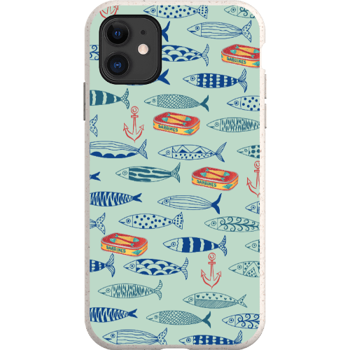 Stepping Green Phone Case Blue Sardines Bio Case