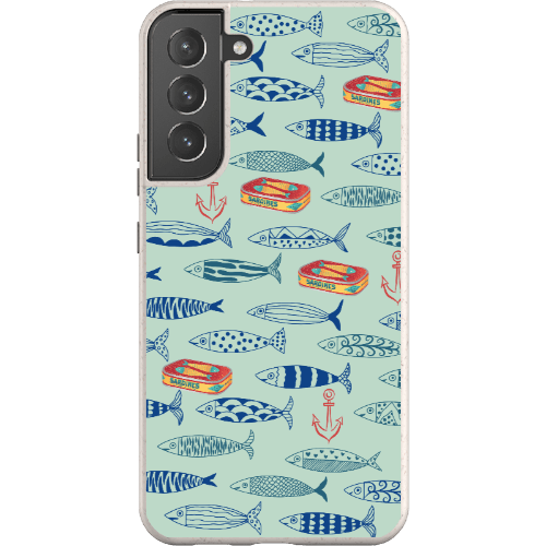 Stepping Green Phone Case Blue Sardines Bio Case
