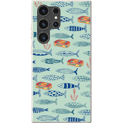 Stepping Green Phone Case Blue Sardines Bio Case
