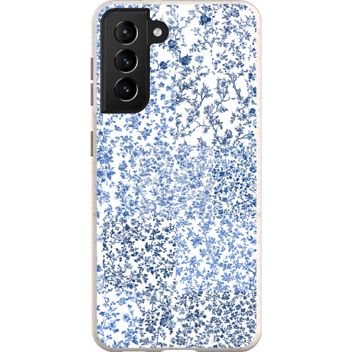 Stepping Green Phone Case Blue Toile Checkerboard Bio Case
