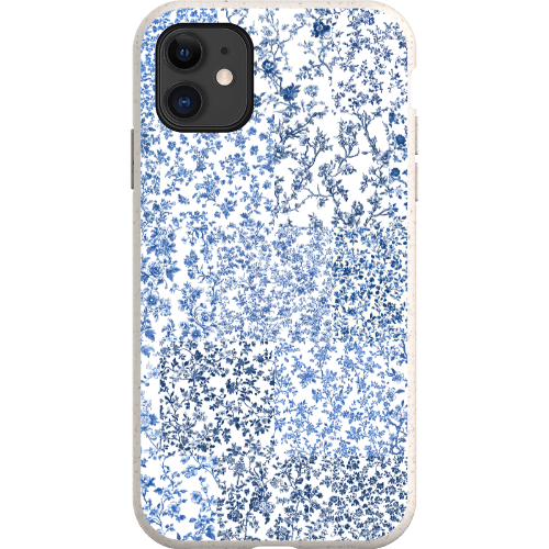 Stepping Green Phone Case Blue Toile Checkerboard Bio Case