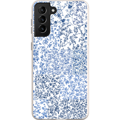 Stepping Green Phone Case Blue Toile Checkerboard Bio Case