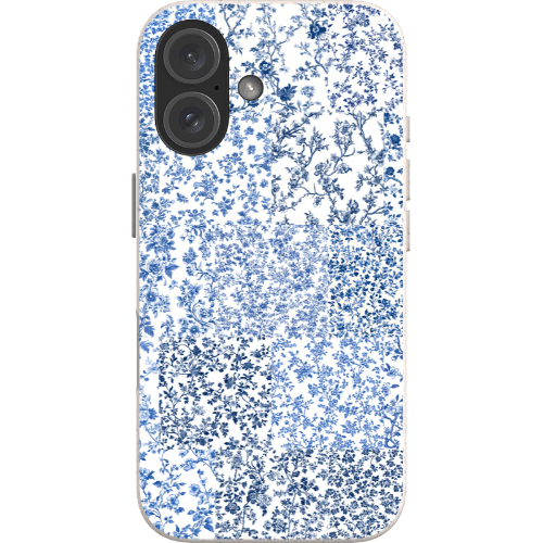 Stepping Green Phone Case Blue Toile Checkerboard Bio Case