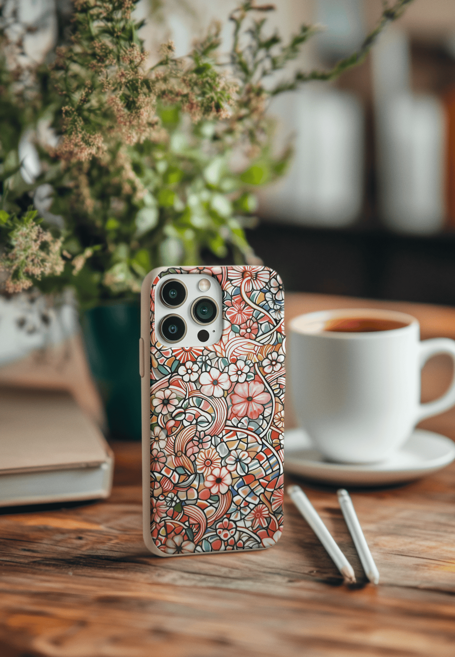 Stepping Green Phone Case Candy Flower Doodle Bio Case