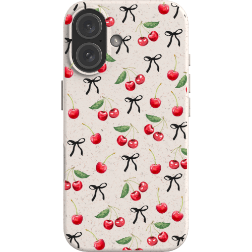 Stepping Green Phone Case Cherries and Bows Bio Case