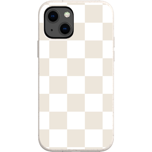 Stepping Green Phone Case Cream Checkerboard Bio Case