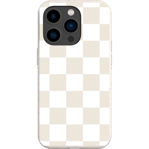 Stepping Green Phone Case Cream Checkerboard Bio Case