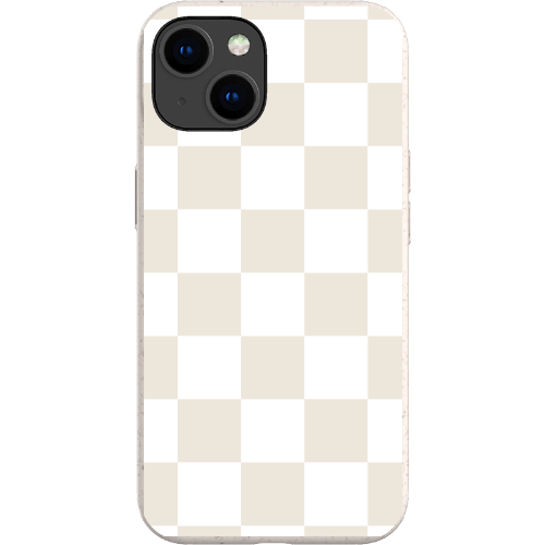 Stepping Green Phone Case Cream Checkerboard Bio Case
