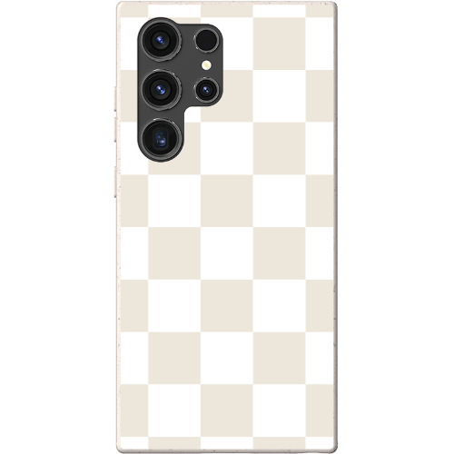 Stepping Green Phone Case Cream Checkerboard Bio Case