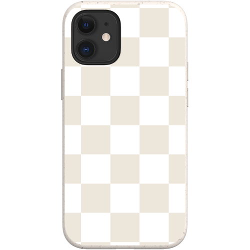 Stepping Green Phone Case Cream Checkerboard Bio Case