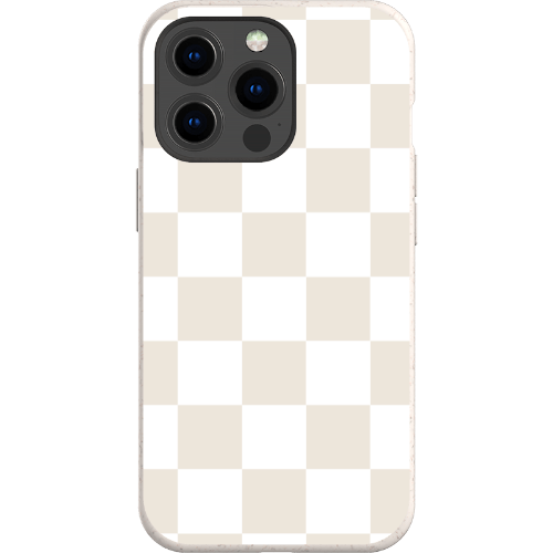 Stepping Green Phone Case Cream Checkerboard Bio Case