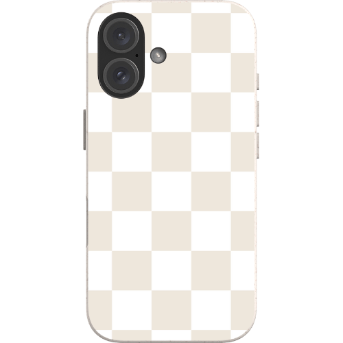 Stepping Green Phone Case Cream Checkerboard Bio Case
