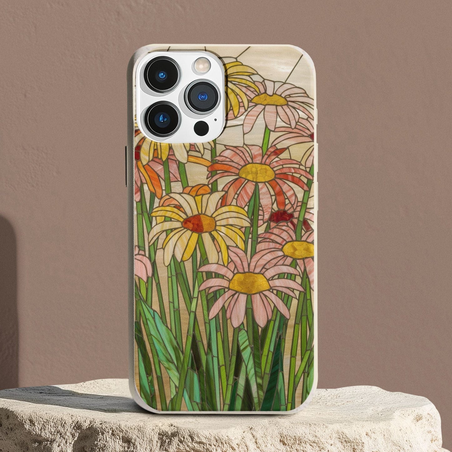 Stepping Green Phone Case Daisy Stained Glass 2 Bio Case