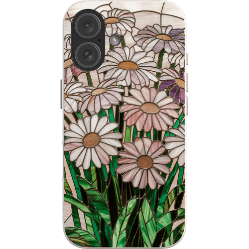 Stepping Green Phone Case Daisy Stained Glass Bio Case