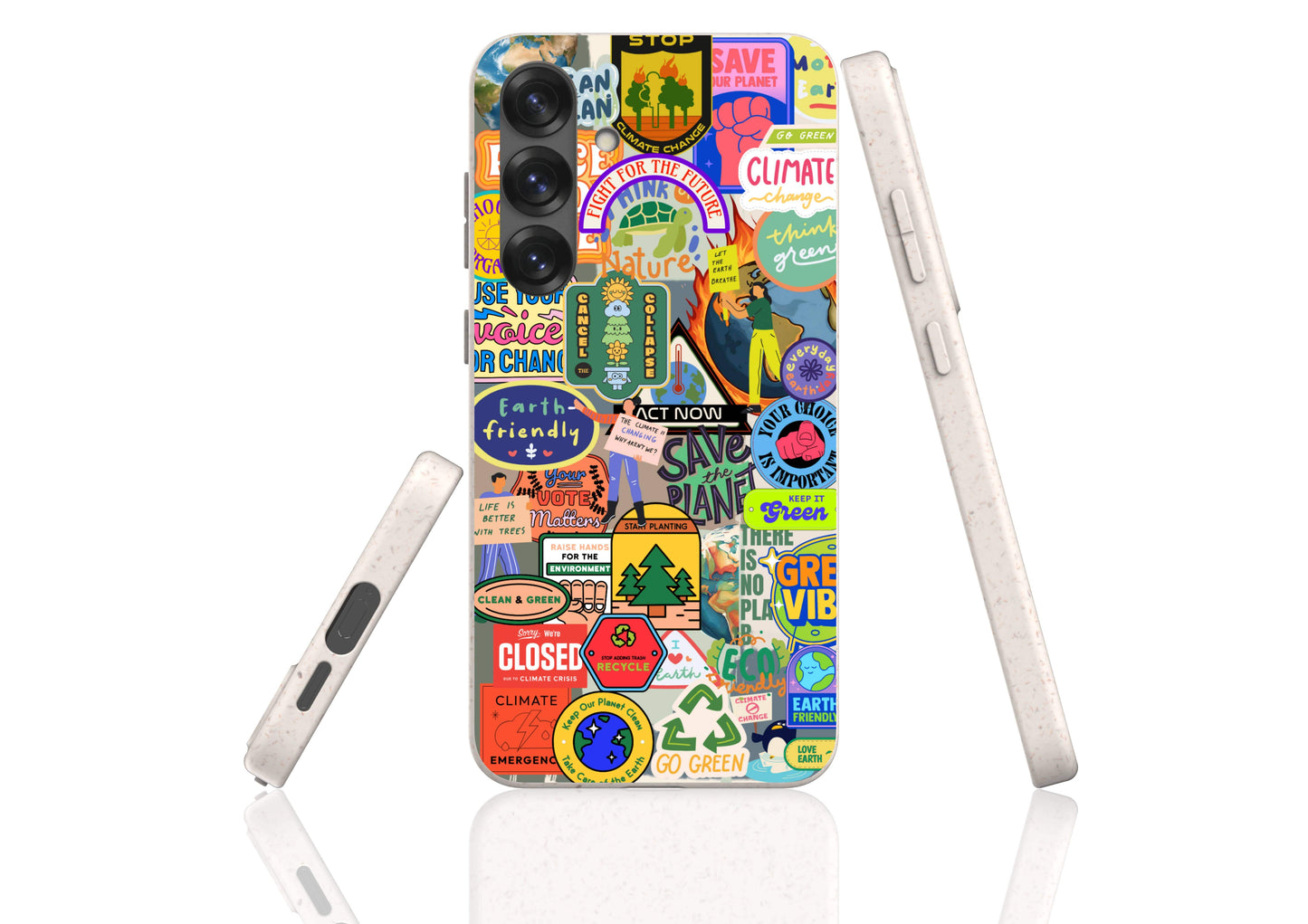 Stepping Green Phone Case Eco Friendly Sticker Bio Case