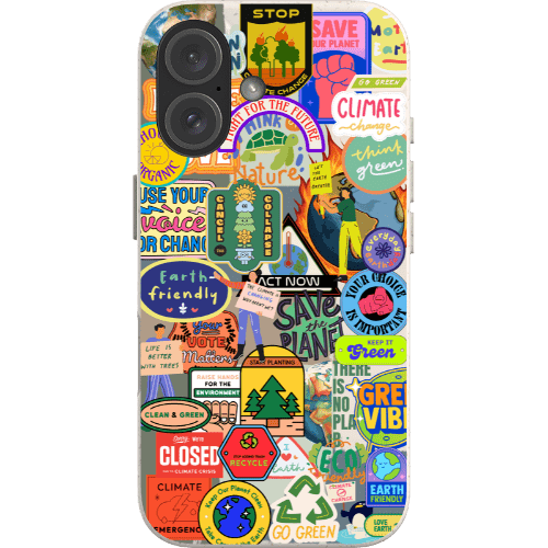 Stepping Green Phone Case Eco Friendly Sticker Bio Case