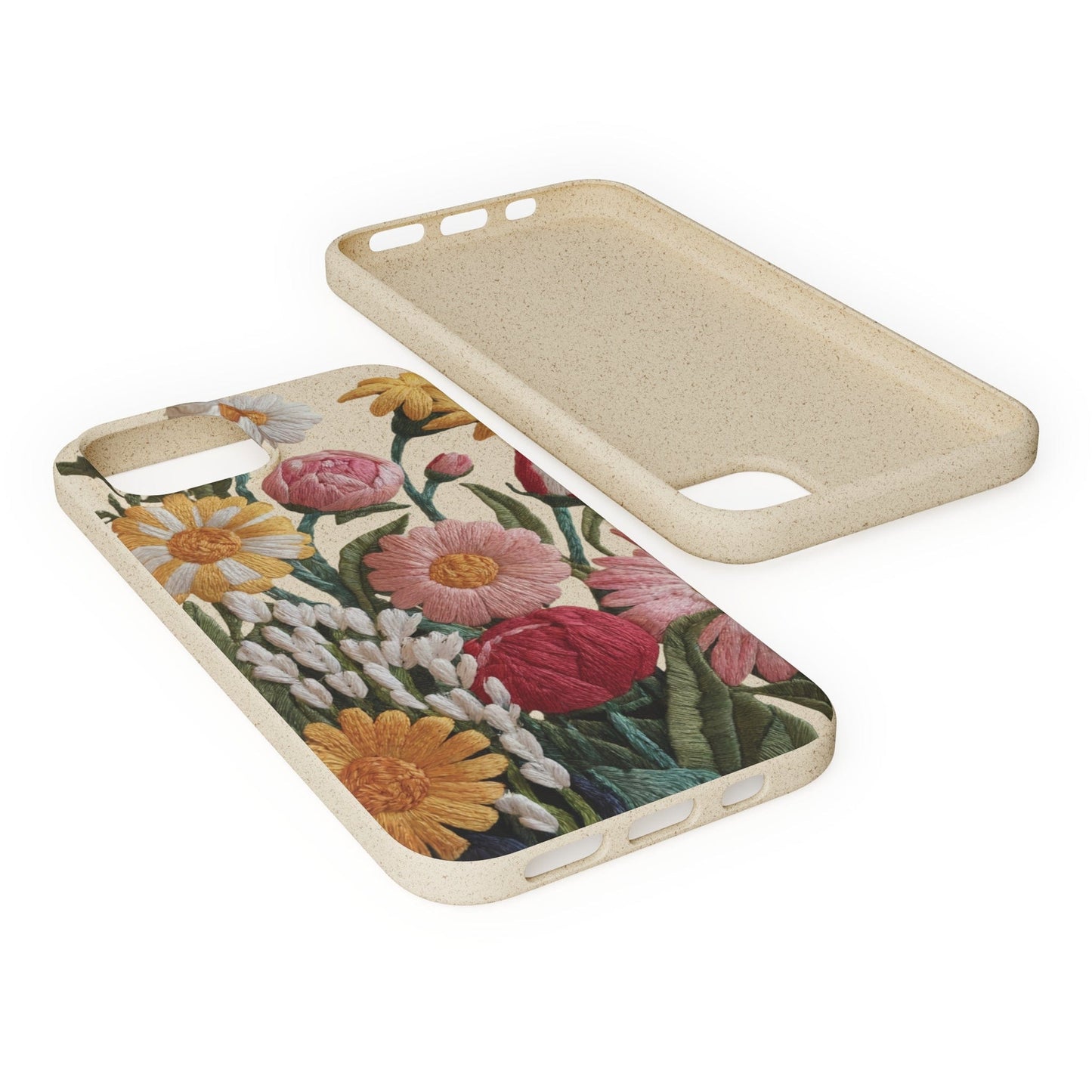 Stepping Green Phone Case Floral Embroidered 2 Look Bio Case