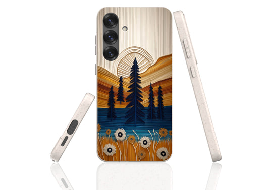 Stepping Green Phone Case Folded Paper Mountain Bio Case