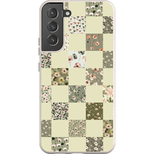 Stepping Green Phone Case Foral Patterns Checkerboard Bio Case
